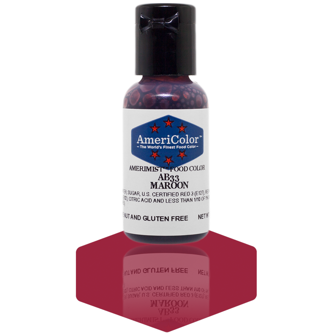 AmeriColor, Maroon, .65 Ounce, AmeriMist Airbrush Food Coloring